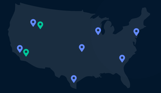 Distributed warehouse locations